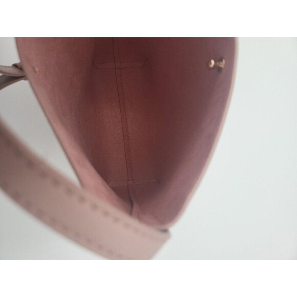 NEW Samara Minimalist Medium Shoulder Bag Peony Pink Vegan Leather Crossbody - Picture 10 of 11